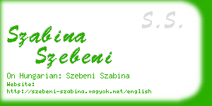 szabina szebeni business card